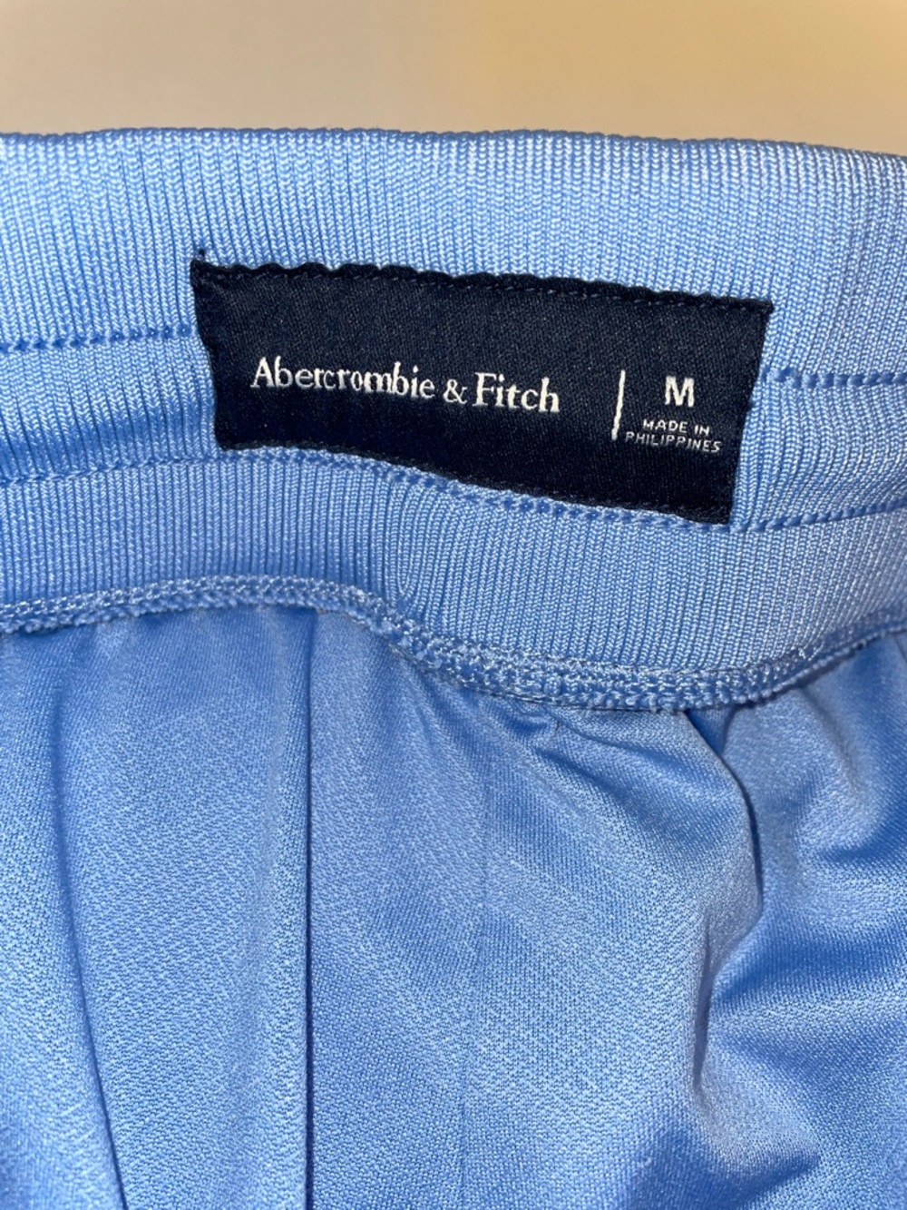 NWOT Abercrombie & Fitch Light Blue Mesh Athletic Shorts.  Size M - Picture 2 of 3